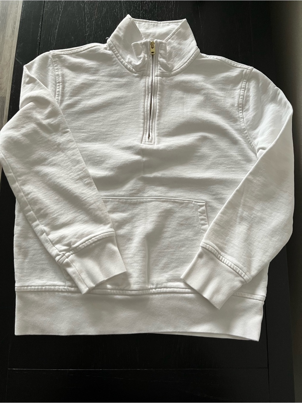 J. Crew Women’s  White Quarter-Zip Pullover Sweater